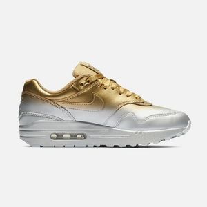 Nike Air Max 1 LX metallic silver to metallic gold SIZE 7